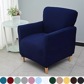 stretch enkelt sofatrekk lenestol slipcover 1-seters sofa møbelbeskytter med elastisk bunn for barn, kjæledyr