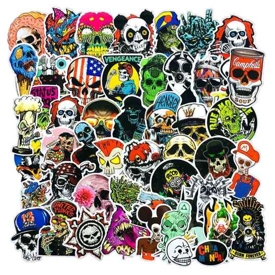 Pakke med Klistermærker - Skulls