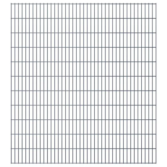 vidaXL havehegnspaneler 2D 2,008x2,23 m 36 m (total længde) grå