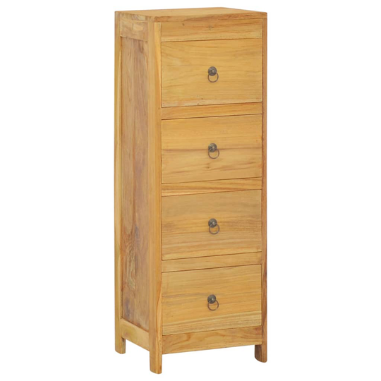 vidaXL kommode 30x30x90 cm massivt teaktræ