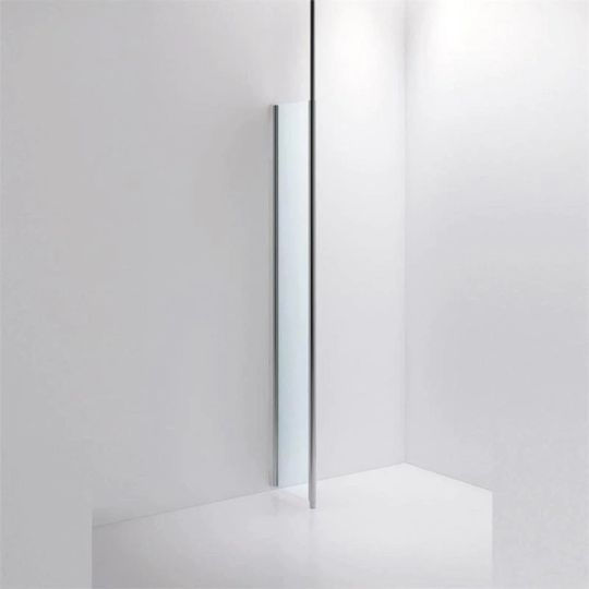 INR Iconic Nordic Rooms Dusjvegg Basic PRO Nelson Krom / 80cm Klart Glass