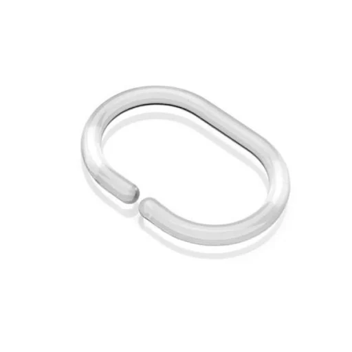 Hefe C-formede ringer til forheng, Transparent- 12 stk.