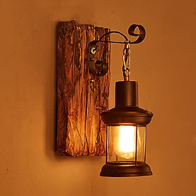 vegglampe enkelthode industriell rustikk vintage retro trevegg scone metall maling farge for landet hjem hotell korridor dekorere vegglampe