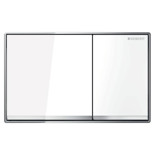 Geberit Omega 60 Betjeningsplate Hvit Glass