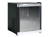 Scancool Compact Cube - Svaleskab til drikkevarer - bredde: 43 cm - dybde: 47.5 cm - højde: 51 cm - 48 liter - Klasse F - sort