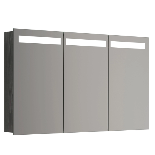 Dansani Mido+ Global Speilskap LED 3 Dører B120xh70cm Pine Grey / 120cm