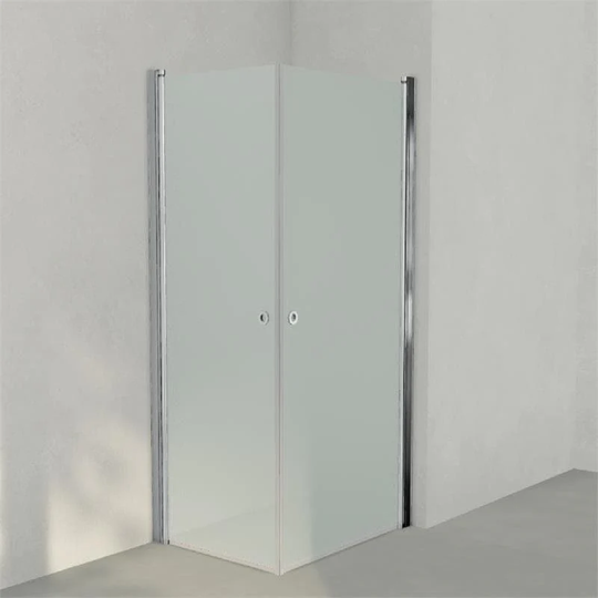 INR Iconic Nordic Rooms Dusjhjørne Linc Angel Original, Frostet/stripe Glass Krom / 70x90cm Frostet