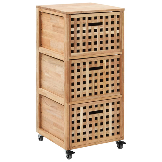 vidaXL badeværelsesskab 41 x 41 x 91 cm massivt valnøddetræ