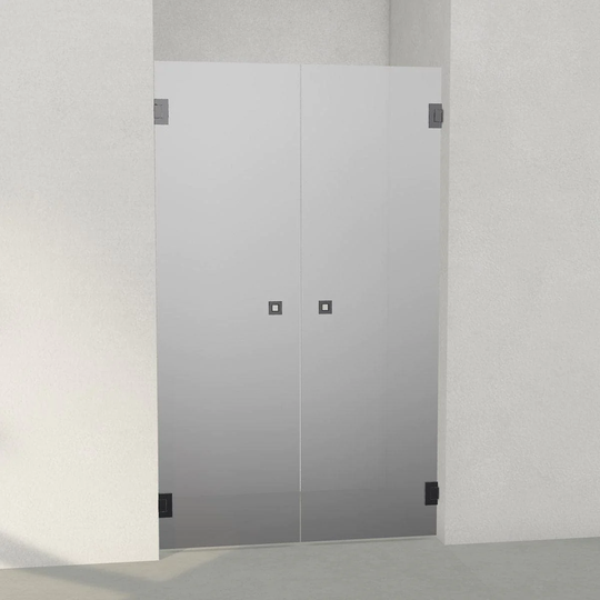 INR Iconic Nordic Rooms Dusjnisje ARC 3 Måltilpasset Svart Matt / Dark Frostet Glass