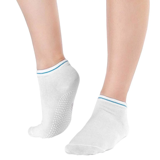 Anti-Slip Yogastrømper - Hvid
