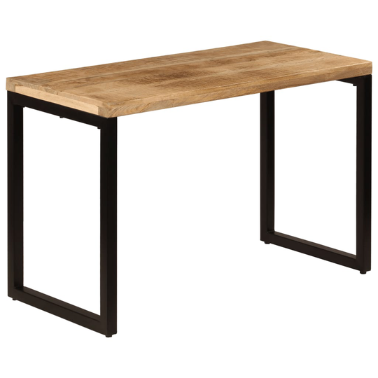vidaXL spisebord 115 x 55 x 76 cm massivt mangotræ og stål