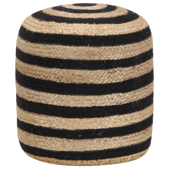 vidaXL håndlavet puf 40 x 45 jute sort