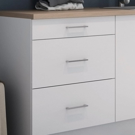 Linn Bad Underskap Skuffer for Vaskerom Hvit Matt / 60cm 3