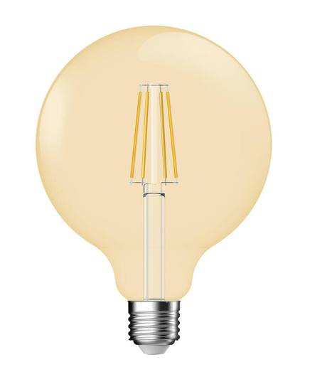 E27 Glob 95mm Amber LED 5.4W