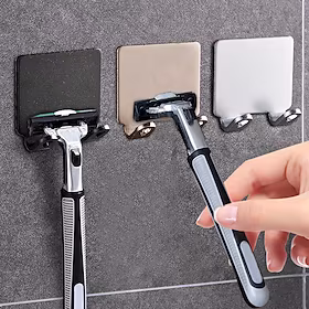 slagfri barberhøvelholder oppbevaringskrok vegg barbering barbermaskin hylle baderom barberstativ vegg baderomstilbehør