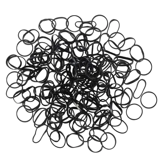 500x Hårbånd, Plast - Sort