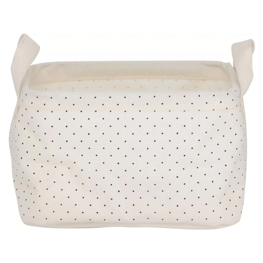 Sealskin Dots Rektangulær Kurv 21x17 Ecru