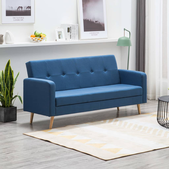 vidaXL sofa stof blå