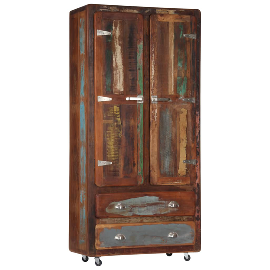 vidaXL højskab 89x42x183 cm massivt genbrugstræ