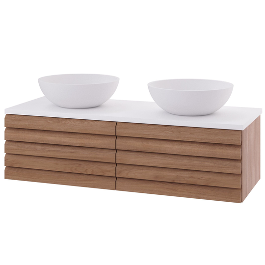 Linn Bad Selma Eikestav Heltre D45cm Servantskap Eik / 120cm Dobbel
