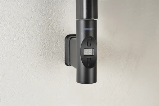 Nuvo 2 elektrisk varmeelement, ½", 300W, rund profil, matt sort