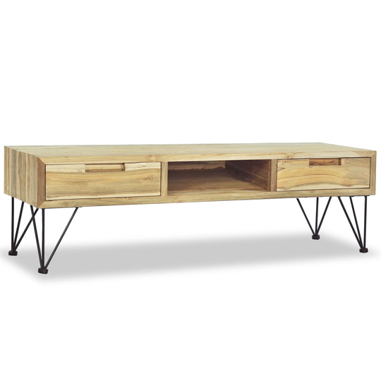 vidaXL TV-skab 120 x 35 x 35 cm massivt teaktræ