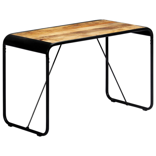 vidaXL spisebord 118 x 60 x 76 cm massivt ru mangotræ