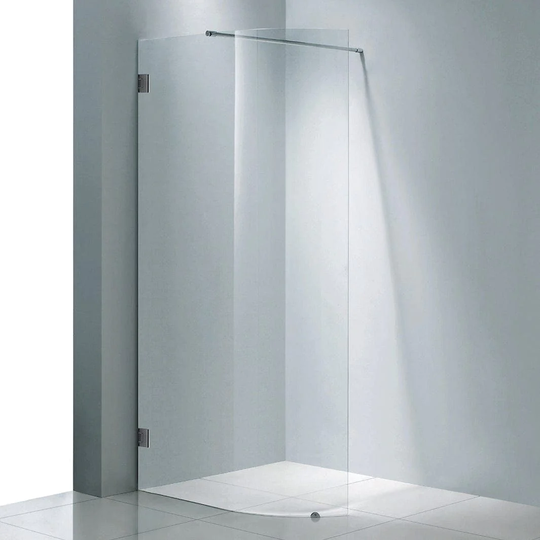 Sanipro Dusjvegg Carmen - Skjermvegg for Hjørne Krom / 90cm Buet