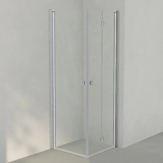 INR Iconic Nordic Rooms Dusjhjørne Linc 66 Flex Original Matt Aluminium / 70x70cm Høyre Hengslet