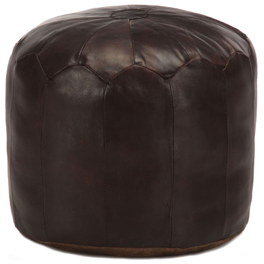 vidaXL puf 40 x 35 cm ægte gedeskind mørkebrun