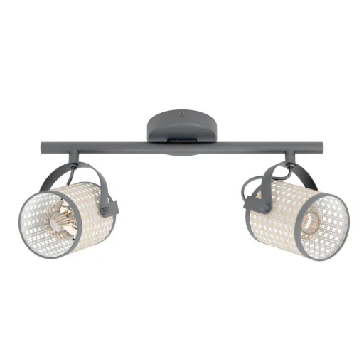 Ruscomb spot L440 sort/naturlig, E27, 2X10W