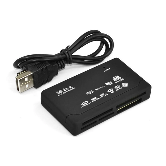 Universal USB Hukommelseskortlæser - Sort