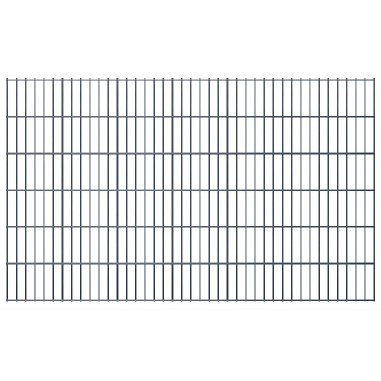 vidaXL havehegnspaneler 2D 2,008x1,23 m 34 m (total længde) grå