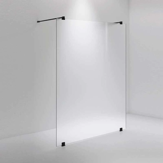 INR Iconic Nordic Rooms Dusjvegg ARC 43 Måltilpasset Svart Matt / Opal Frostet Glass