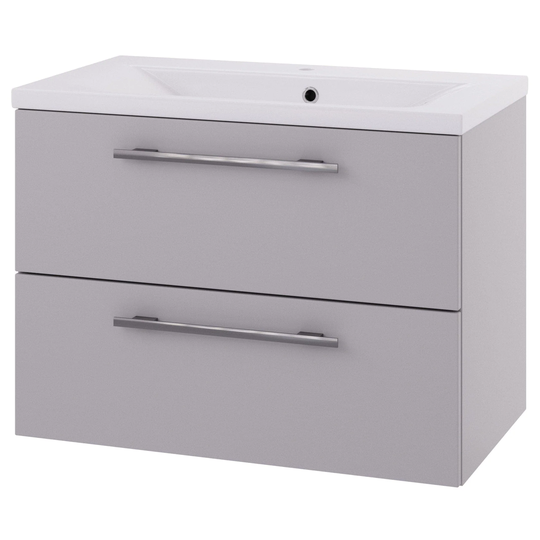 Linn Bad Ingrid D45cm Servantskap Grå Matt / 80cm 2 Skuffer