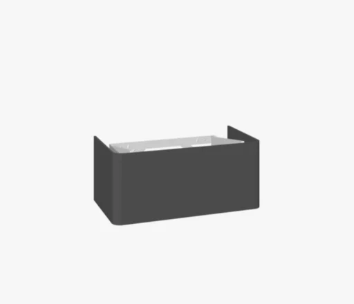 Dansani Curvo Underskap, 40 x 90 x 48,5 cm i grafit grå gummi