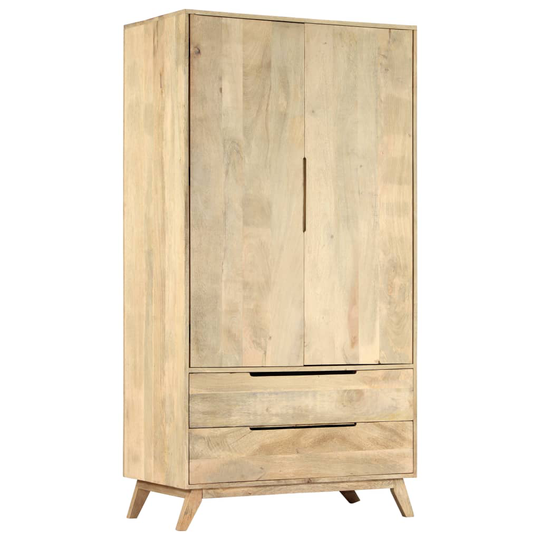 vidaXL klædeskab 100 x 55 x 190 cm massivt mangotræ