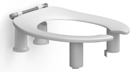 Pressalit Care Dania toalettsete m/åpen front, 10 cm forhøyet, hvit