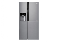 LG GSJ561PZUZ - Køleskab/fryser - side-by-side med vanddispenser, isdispenser - bredde: 91.2 cm - dybde: 71.7 cm - højde: 179 cm - 606 liter - Klasse F - stål