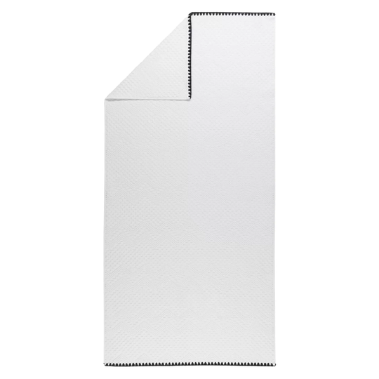 Sealskin Porto Badehåndkle 70x140 Hvitt M/sort Kant Svart