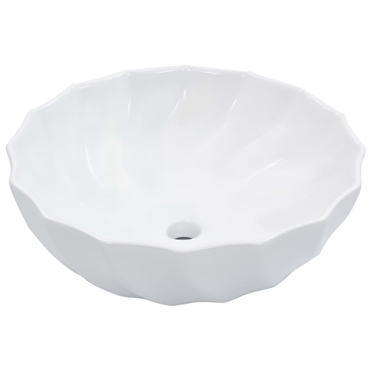 vidaXL håndvask 46 x 17 cm keramik hvid