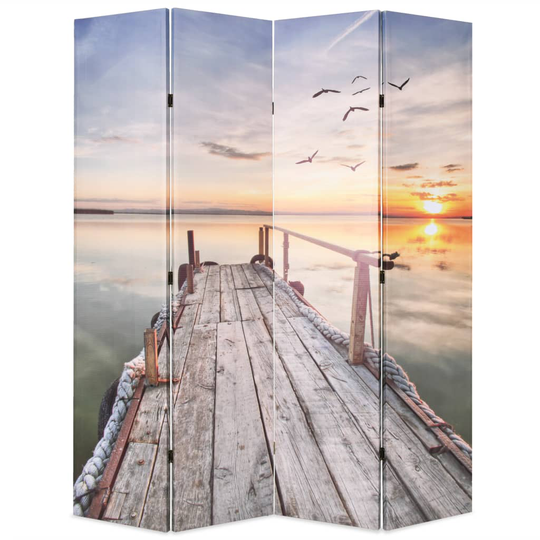 vidaXL foldbar rumdeler 160 x 170 cm sømotiv