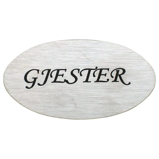 Esbada Dørskilt Gjester Matt Børstet Stål