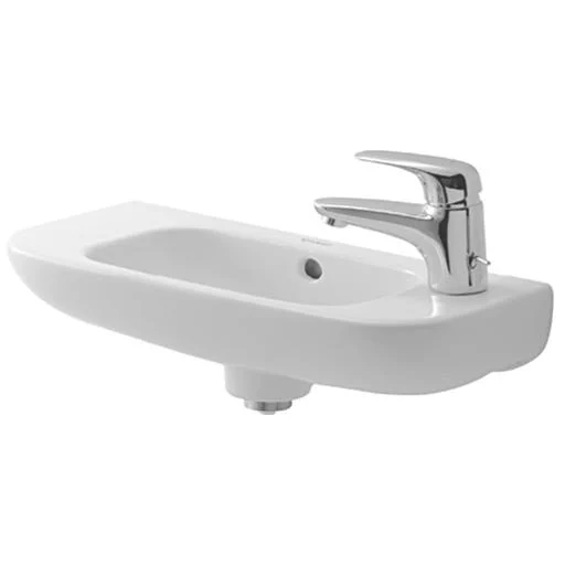 Duravit D-Code Servant m/Tapphull til høyre & Overløp - 50x22 cm