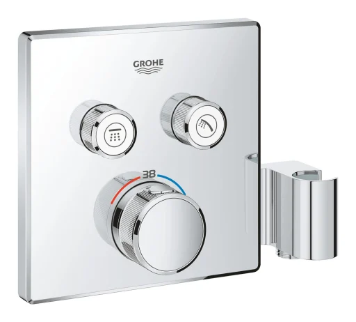 Grohe Grohtherm SmartControl Dusjbatteri m/Termostat & bruseholder, 2 udtag, Krom