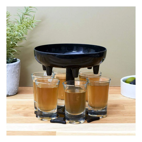 Dispenser med 6 shotglas