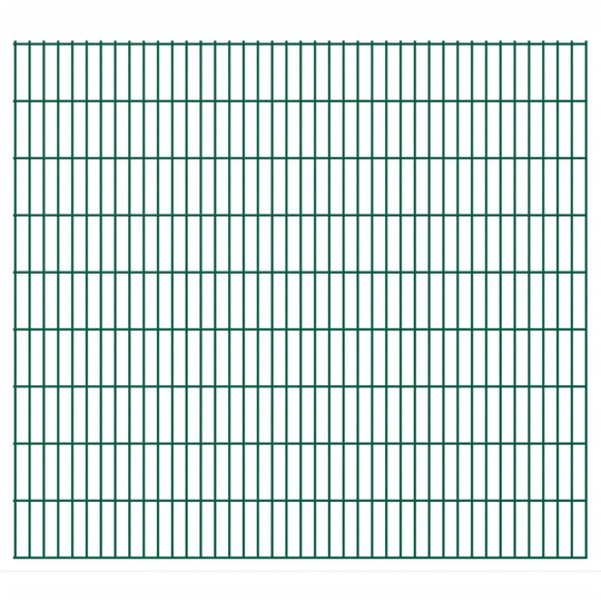 vidaXL havehegnspaneler 2D 2,008x1,83 m 22 m (total længde) grøn