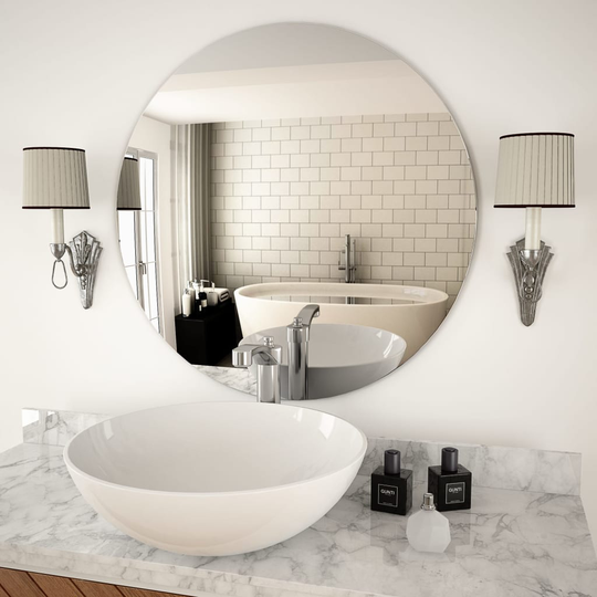 vidaXL vægspejl 70 cm rundt glas