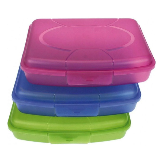 Madkasse i Frostet Plast - Assorterede farver
