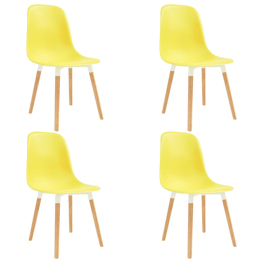 vidaXL spisebordsstole 4 stk. plastik gul